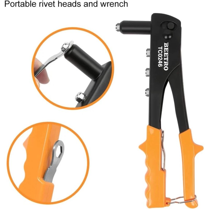 BEETRO Heavy Duty Hand Riveter, Rivet Gun, 10.5'&apo