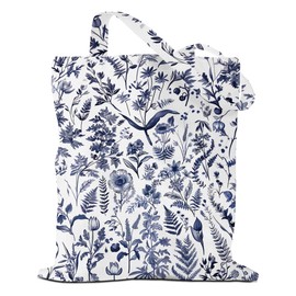 MQBMQB Vintage Flower Tote Bag Aesthetic Reusable Grocery Bags Friendship Gifts for Women Best Friend Coworker Mom Aunt Beach Bag Weekender Bag for Shopping Camping Vacation Christmas Birthday Gifts