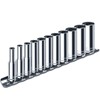 pgroup 1/4" Drive Deep Socket Set, 11PCS Metric Size Socket