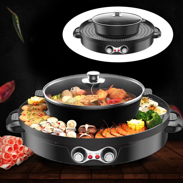 Unbranded 2 In 1 Hot Pot W/ Grill pan Non-stick