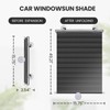 No Drilling Retractable Roller Window Shades W/3 Suction Cups, Black