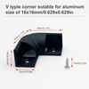 HAMRVL 10pcs Led Aluminum Channel Corner Kit Black for Led
