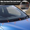 FUTLU 2M/6.6Ft Car Seal Strip for Front Windshield,Car Front Windshield