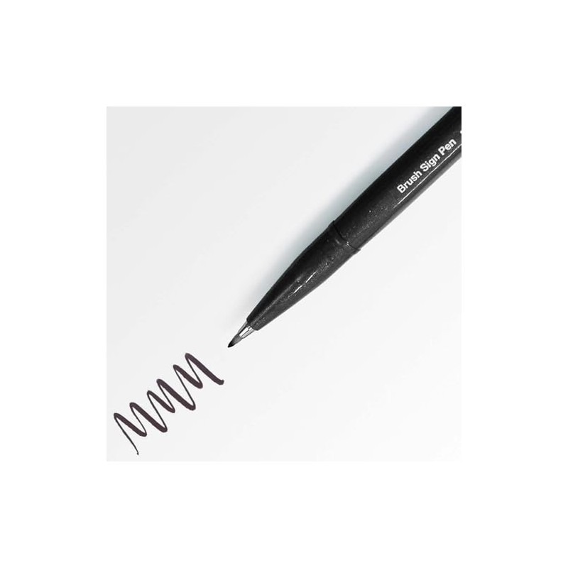 Pentel Brush Sign Pen SES15C - Brush Tip - Fibre