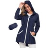 Avoogue Womens Windbreaker Jacket With Hood Waterproof Water Resistant Lightweight