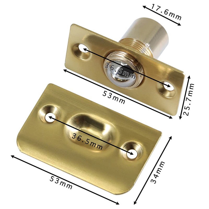 2 Pack Ball Door Catches - Adjustable Roller Spring Bearing