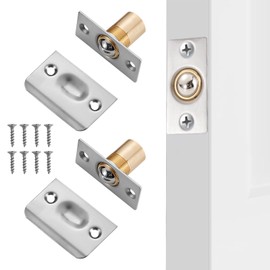 DSFSAEG 2Sets Ball Door Catches For Internal Doors, Adjustable Roller Ball Door Catch Latch Spring Ball Bearing Door for Cupboard Closet Top of Door