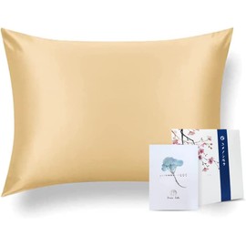 Yumeno Silk Pillowcase 100% Silk, Double-sided Type, 16.9 x 24.8 inches (43 x 63 cm), Includes Dried Flowers, Washable, 19 Momme, 1 Piece, 6A Grade Silk Pillow Case, Winter, Warm, Envelope Type,