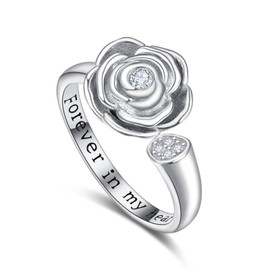 KINGWHYTE Ash Ring 925 Sterling Silver Mum Ring Ash Keepsake Cremation Jewellery for Ash Jewellery for Women Men, Sterling Silver, Not known.