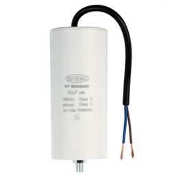Starting Capacitor, Motor Capacitor, Working Capacitor, Cable 80 μF, 450 V