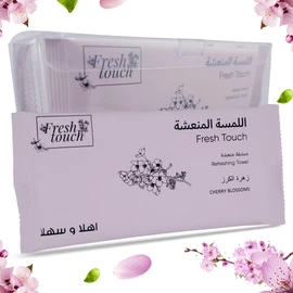 G4GADGET Luxury Disposable Refreshing Towel Wipes 6 Pack - Cherry Blossom Scent | 25cm x 25cm Towels for Hands & Face | Hot & Cold Use | Ideal for Travel, Restaurants, Hotels, & Takeaways