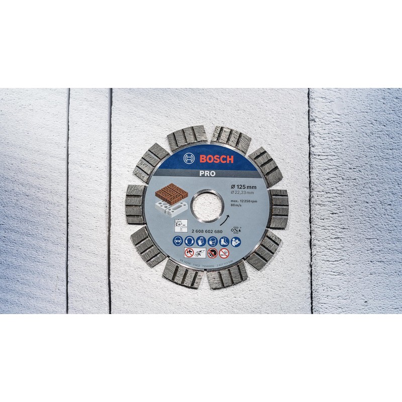 Bosch 2608602680 Diamond Cutting disc Best for Abrasive, Silver/Grey
