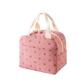 Nanxson Cute Lunch Bag for Women Men Insulated Lunch Tote Bag Leakproof Cooler Lunch Box for Travel Work Picnic(9L,Pink Flower)