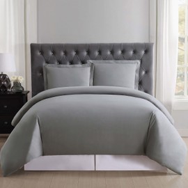 TRULY SOFT Everyday Duvet Set Grey Polyester 2-Piece Twin XL Duvet Set, Solid Color Themed, for Men and Women, Oeko-TEX Certified Confidence