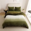 Pureant Army Green Velvet Comforter Set - Full Bedding with