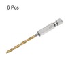 sourcing map 6pcs 1/4" Hex Shank Twist Drill Bits 3mm