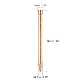 sourcing map Finishing Nails Hand-Drive Hardware Carbon Steel Nails 32mm 1.3-inches 100pcs, Color Zinc