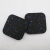 EMSea 6Pcs Treadmill Mats High Density Thickened Black Blue Dot