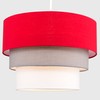 MiniSun Round Modern 3 Tier Fabric Ceiling Pendant Lamp Light