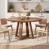 IDEALHOUSE Round Dining Table for 4-6 People, 47 Inch Wooden