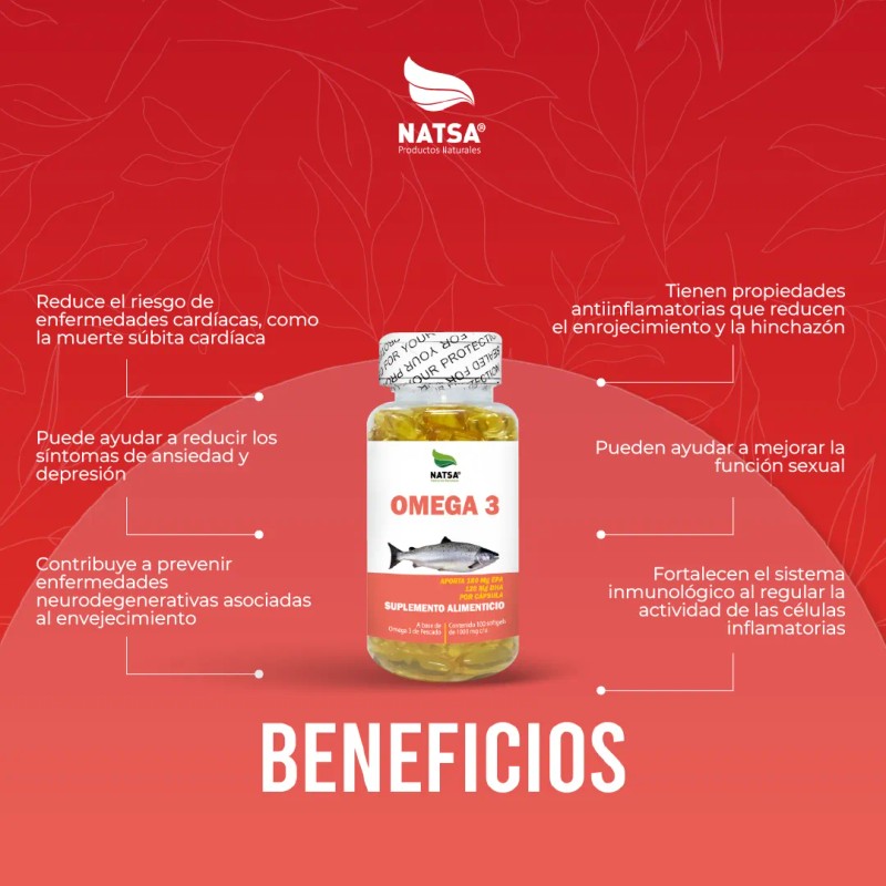 Omega 3, Aceite De Pescado, 100 Cápsulas, Calidad Premium Sabor