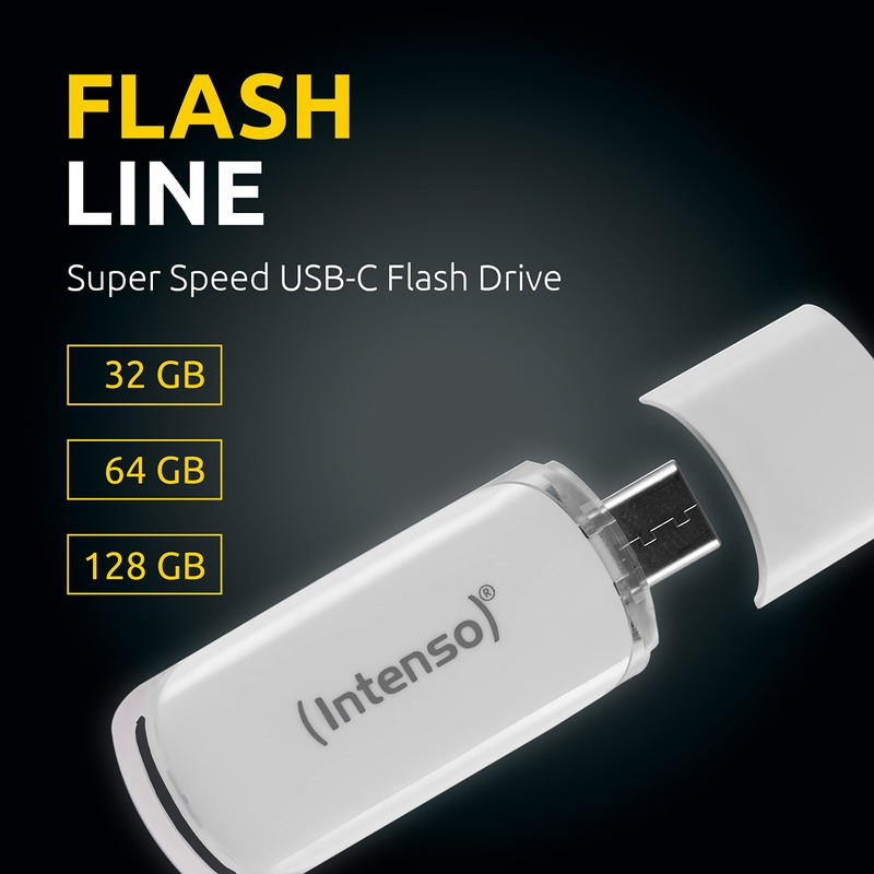 Intenso Flash Line 64 GB USB-C Stick, Super Speed USB