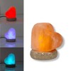 USB Colour Changing Salt Himalayan Lamp - Heart Love Shape