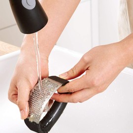 MJ Vision Multipurpose Garlic Presser Stainless Steel Kitchen Tool, Squeeze Press Quick Handy Ginger Garlic Crusher