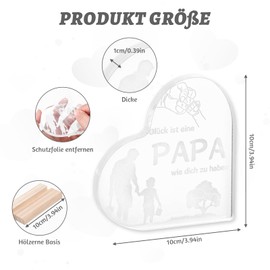 Gifts for Dad, Father Gift, Acrylic Home Decoration with Base, Birthday Gift for Dad, Son, Daughter Gift for Dad, Father, Father's Day, Birthday Gift Dad, Thank You and Love