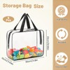 Bagentry 6 Pack Clear Toiletry Storage Bags, PVC Plastic Zipper