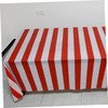WOONEKY Striped Tablecloth Waterproof Fitted for Christmas Party Cover Black
