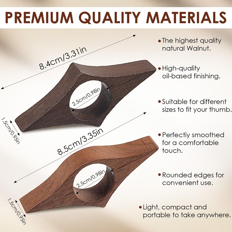 Ouligay Book Page Holder Wooden Thumb Book Page Holder Handmade