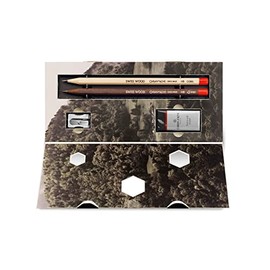 Caran d'Ache DAche Swiss Wooden Pencils (2Graphite Pencils, Eraser, Metal Sharpener), 348.102, Silver