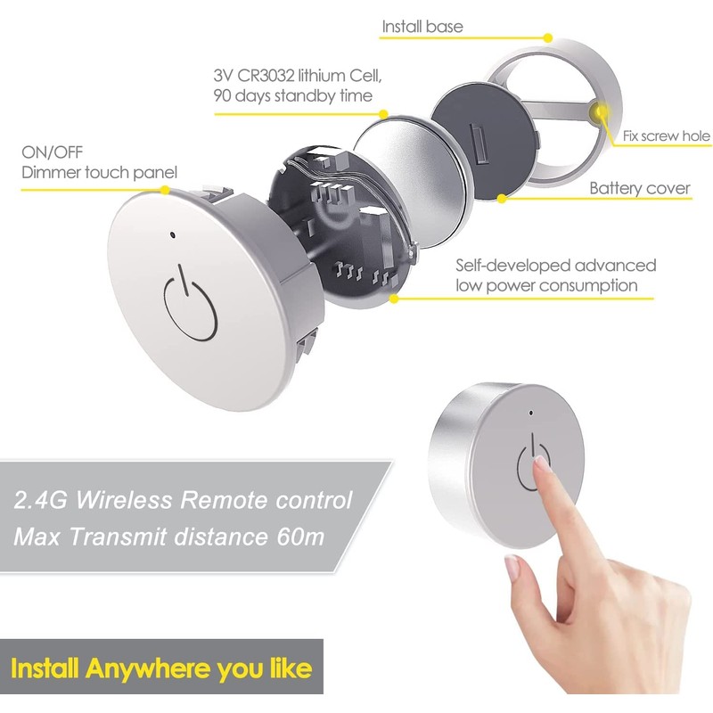 VST 12V Dimmable Mini Spotlight Plug in with Wireless Dimmer