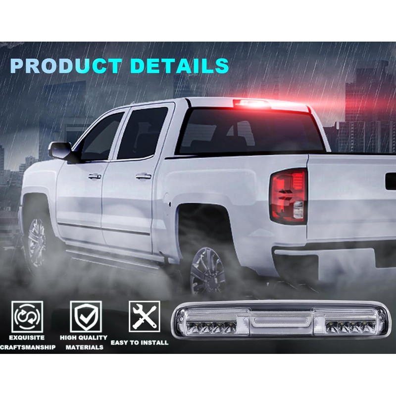 PIT66 3rd Brake Light Compatible with Chevy Silverado 1500 2500