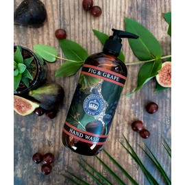 The English Soap Company Kew Gardens Luxury Hand and Body Wash, Refreshing Botanical Wash with a Rich Lather, Enriched with Soothing Aloe Vera and Vitamin E, Fig and Grape Scent 500ml