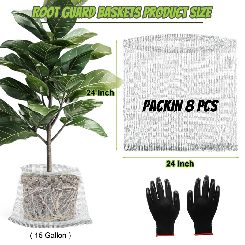 Froidesente 15 Gallon Root Guard Gopher Baskets Proof Stainless Wire