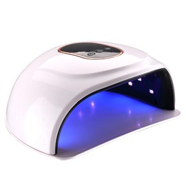 UV Gel Nail Lamp 54W LED Nail Light Fast Dryer,3 Timer Settings, Professional Gel Curing Lamp Gel Polish Light,with 18pcs Lamp Beads,for Home Salon Nail Art Tools White.
