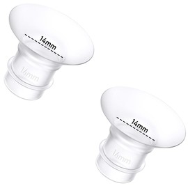 2PCS Flange Insert 14mm Compatible with Momcozy M9/M6/M5/S12 Pro/S9 Pro/Medela/Spectra/Bellababy/Lansinoh/Elvie/Nuliie/KISSBOBO/ANWIKE 24mm Wearable Breast Pump Replacement Accessories