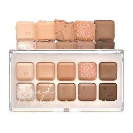 lilybyred Mood Keyboard | 10-Shade Korean Eyeshadow Palette, Highly Pigmented, Matte, Shimmer & Jelly Glitter, Smooth. Blendable, Long-Lasting, Dome-Shaped Design, 0.37 oz. (07 Rose Dial)