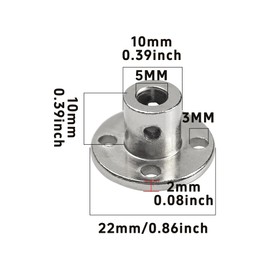 Runseaway 4Pcs 5mm Flange Coupling Connector, Rigid Guide Steel Shaft Coupler, High Hardness Guide Model Accessory for DIY RC Motor Axis Fittings