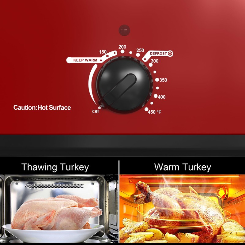 22-Quart Electric Roaster Oven with Removable Pan and Self-Basting Lid,