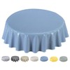 Home Direct Oilcloth Tablecloth Washable Round 140 cm (Blue Grey)