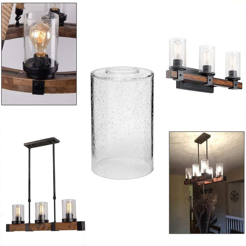 Seeded Glass Shade, 2 pack, Bubble Seeded Glass Lamp Shade