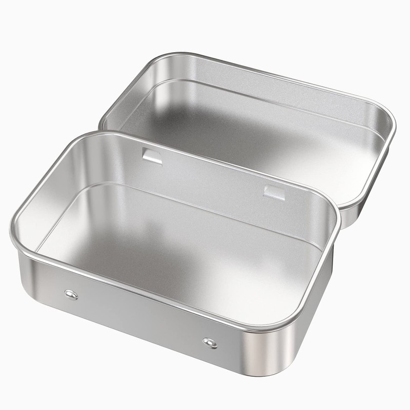 12 Pcs Metal Hinged Tin Box Container Mini Portable Small