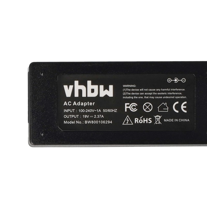 vhbw 220V Notebook Laptop Power Supply, Charging Cable Compatible with