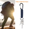 [PATIKIL] Paracord Keychain 2 Pcs Braided Lanyard Key Clip D