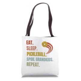 Eat Sleep Spoil Grandkids Pickleball Grandma & Grandpa Tote Bag