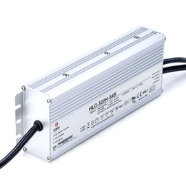 320W LED Driver, HLG-320H-54B, Constant Current, 54V Output, IP67 Rated, Waterproof LED Power Supply, Horticulture and Greenhouse Lighting, Grow Light Applications, Outdoor Suitable