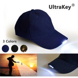 Hands Free LED Baseball Cap Hat for Outdoor Jogging Hip Hop Party Holiday Blue